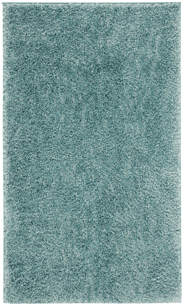 Safavieh August Plush Aqua Shag Area Rug — High-Pile Power-Loomed Flokati Look, Cozy Durable Accent Rug 4'-0" x 4'-0" AUG900J-4SQ