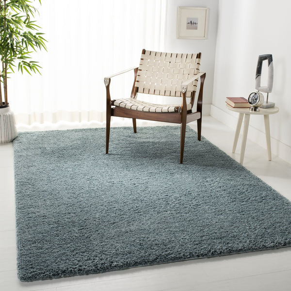 Safavieh August Shag Area Rug - Luxurious 10' X 10' Soft Comfort For Elegant Home Aesthetics And Style Aqua 65% Polypropylene + 35% Jute Aug900j-218