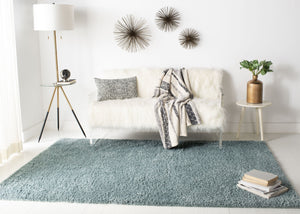 Safavieh August Shag Area Rug - Luxurious 10' X 10' Soft Comfort For Elegant Home Aesthetics And Style Aqua 65% Polypropylene + 35% Jute Aug900j-218