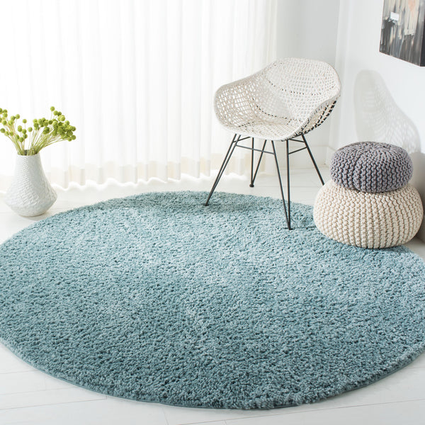 Safavieh August Shag Area Rug - Luxurious 10' X 10' Soft Comfort For Elegant Home Aesthetics And Style Aqua 65% Polypropylene + 35% Jute Aug900j-218
