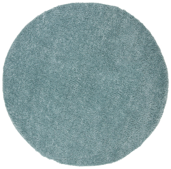 Safavieh August Plush Aqua Shag Area Rug — High-Pile Power-Loomed Flokati Look, Cozy Durable Accent Rug 4'-0" x 4'-0" AUG900J-4SQ