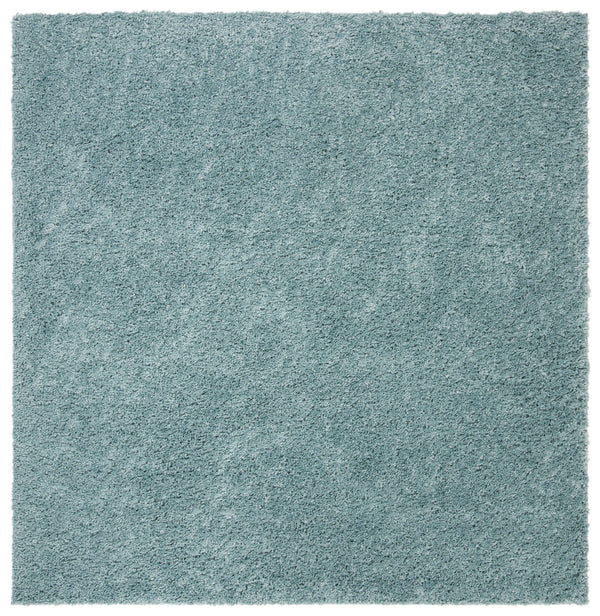 Safavieh August Plush Aqua Shag Rug Round — Flokati Texture, 1 1/8" Pile, Durable Polypropylene-Jute Blend 4'-0" x 4'-0" AUG900J-4R