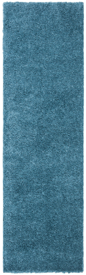 Safavieh August Shag Runner Turquoise 2'3" X 14' Flokati-Inspired Plush 1-1/8" Pile Power-Loomed Durable Elegance AUG900K-214
