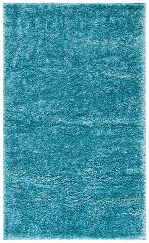Safavieh August Shag Runner Turquoise 2'3" X 14' Flokati-Inspired Plush 1-1/8" Pile Power-Loomed Durable Elegance AUG900K-214