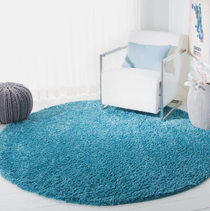 Safavieh August Shag Runner Turquoise 2'3" X 14' Flokati-Inspired Plush 1-1/8" Pile Power-Loomed Durable Elegance AUG900K-214