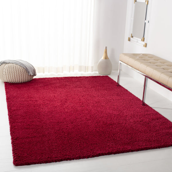 Safavieh August Shag Area Rug - Luxurious 10' X 10' Soft Comfort For Elegant Home Aesthetics And Style Red 65% Polypropylene + 35% Jute Aug900q-214