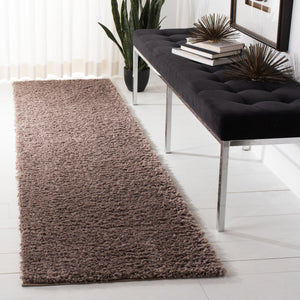 Safavieh August Taupe Shag Runner Rug — Plush 1-1/8" Pile, Power-Loomed In Turkey, Durable Polypropylene-Jute Finish 2'-3" x 18'-0" AUG900R-218