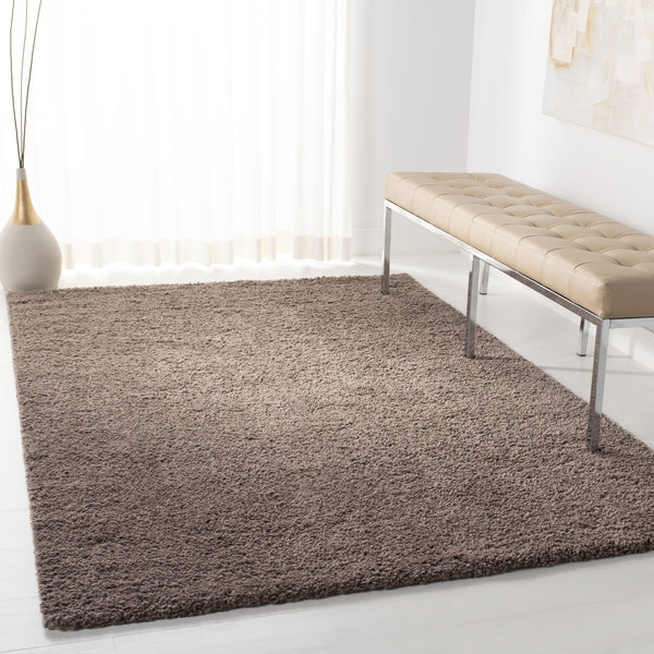 Safavieh August Taupe Shag Runner Rug — Plush 1-1/8" Pile, Power-Loomed In Turkey, Durable Polypropylene-Jute Finish 2'-3" x 18'-0" AUG900R-218