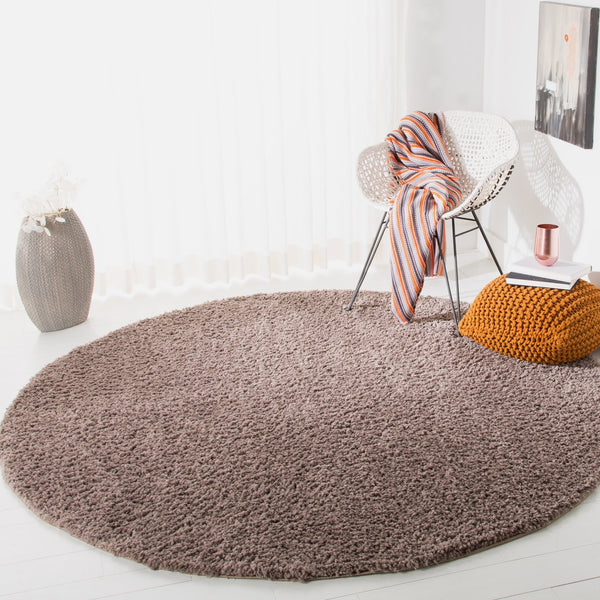 Safavieh August Taupe Shag Runner Rug — Plush 1-1/8" Pile, Power-Loomed In Turkey, Durable Polypropylene-Jute Finish 2'-3" x 18'-0" AUG900R-218