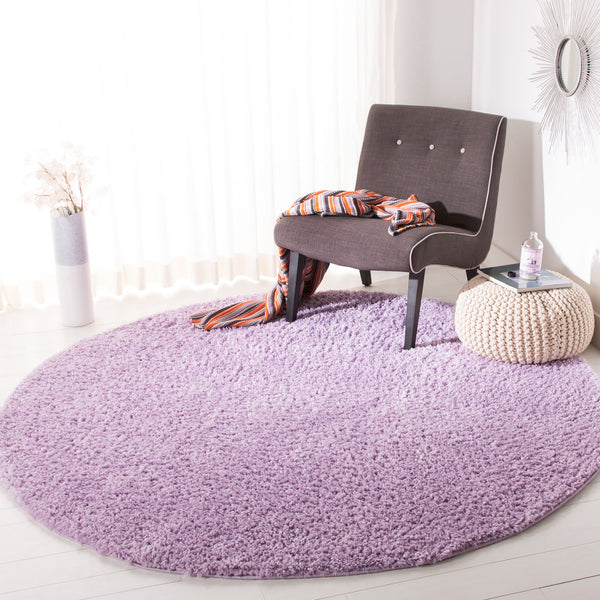Safavieh August Shag Area Rug - Luxurious 10' X 10' Soft Comfort For Elegant Home Aesthetics And Style Lilac 65% Polypropylene + 35% Jute Aug900v-3r