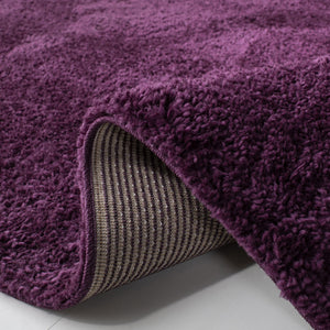 Safavieh August Luxurious Shag Area Rug - Sumptuous Softness & Modern Elegance For Your Cozy Living Space Purple 65% Polypropylene + 35% Jute Aug900w-214