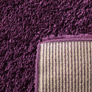 Safavieh August Luxurious Shag Area Rug - Sumptuous Softness & Modern Elegance For Your Cozy Living Space Purple 65% Polypropylene + 35% Jute Aug900w-214