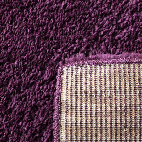 Safavieh August Luxurious Shag Area Rug - Sumptuous Softness & Modern Elegance For Your Cozy Living Space Purple 65% Polypropylene + 35% Jute Aug900w-214