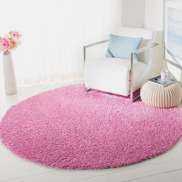 Safavieh August Shag Area Rug - Luxurious 10' X 10' Soft Comfort For Elegant Home Aesthetics And Style Pink 65% Polypropylene + 35% Jute Aug900x-4sq