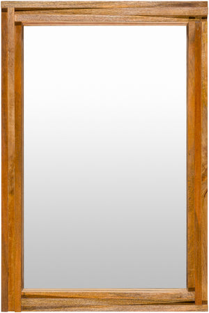 Auckland AUK-001 51"H x 34"W x 2"D Accent Mirror AUK001-51342  Frame: Brown Surya