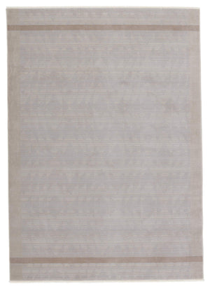Jaipur Living Jaipur Living Linus Tribal Taupe Viscose Blend Rug with Carved High-low Pile Texture Taupe 5'X7'6" RUG151033