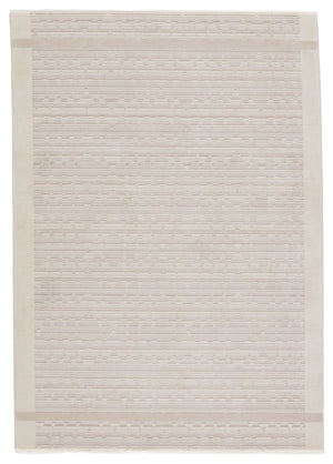 Jaipur Living Jaipur Living Linus Tribal Taupe Viscose Blend Rug with Carved High-low Pile Texture Cream 7'10"X10'10" RUG151038