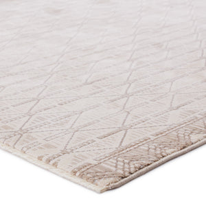 Jaipur Living Jaipur Living Ozias Tribal Trellis Power Loomed Viscose Blend Rug for Neutral Interiors 7'10"X10'10" RUG151042