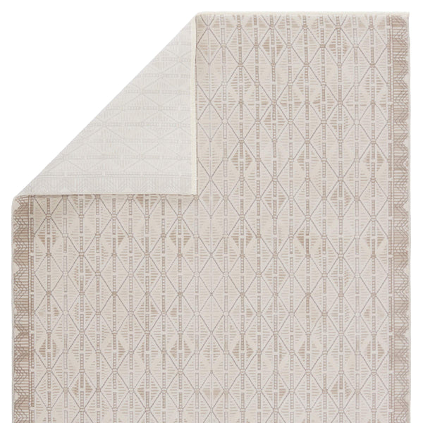 Jaipur Living Jaipur Living Ozias Tribal Trellis Power Loomed Viscose Blend Rug for Neutral Interiors 7'10"X10'10" RUG151042