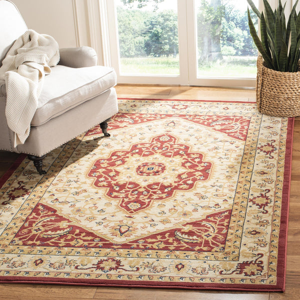 Safavieh Austin Exquisite Area Rug - Timeless Elegance With Floral Motifs And Plush Comfort For Your Home Red ,Navy Polypropylene Aus1580-4070-24