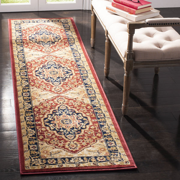 Safavieh Austin Exquisite Area Rug - Timeless Elegance With Floral Motifs And Plush Comfort For Your Home Red ,Navy Polypropylene Aus1580-4070-24