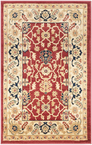 Safavieh Austin Exquisite Red & Creme Accent Area Rug - Turkish Craftsmanship, Luxurious Floral Design 2'6" X 4' Red ,Creme Polypropylene Aus1620-4011-24