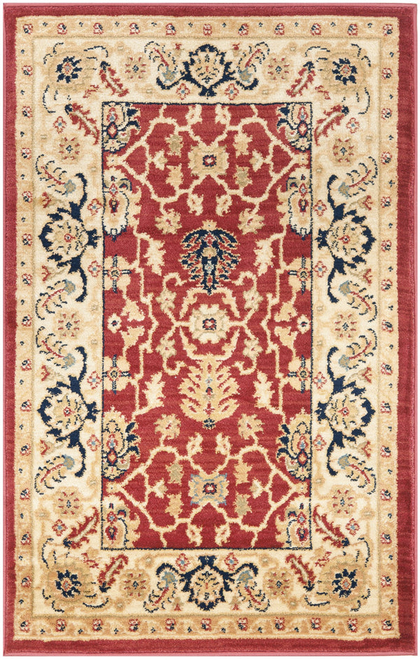 Safavieh Austin Exquisite Red & Creme Accent Area Rug - Turkish Craftsmanship, Luxurious Floral Design 2'6" X 4' Red ,Creme Polypropylene Aus1620-4011-24