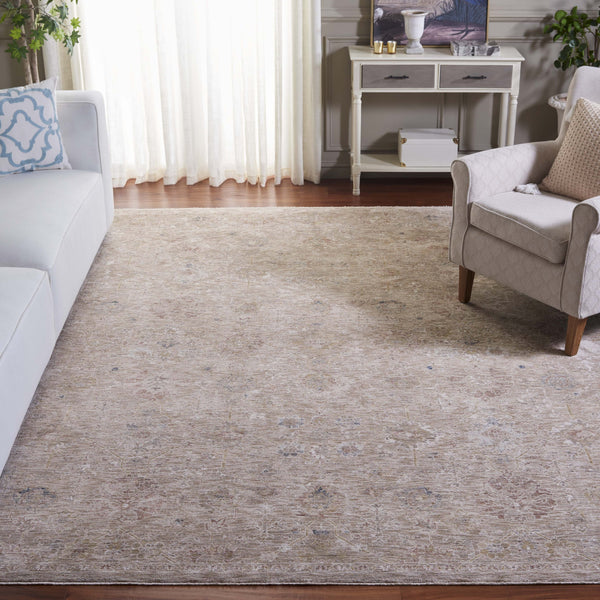 Safavieh Autumn Area Rug - Timeless Elegance For Your Home, Transitional Design With Floral Motifs And Durability Beige ,Ivory Blue Polyester Pile Aut506b-8