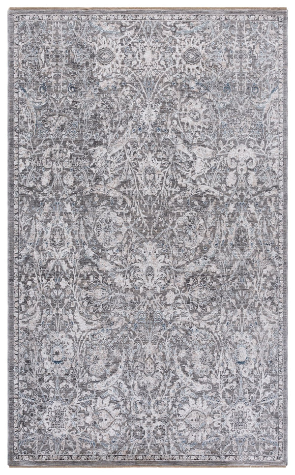 Safavieh Autumn Elegant Area Rug - Soft Polyester Pile, Transitional Style For Living Room Or Bedroom Decor Grey ,Ivory Blue Polyester Pile Autc502f-5