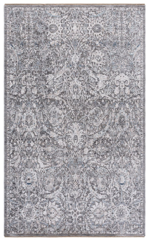 Safavieh Autumn Area Rug - Elegant Transitional Design, Power Loomed In Turkey, Soft Polyester For Comfort Grey ,Ivory Blue Polyester Pile Autc502f-9