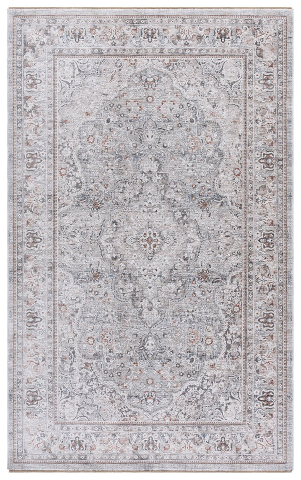 Safavieh Autumn Elegant Area Rug - Soft Polyester Pile, Transitional Style For Living Room Or Bedroom Decor Grey ,Ivory Rust Polyester Pile Autc505f-5