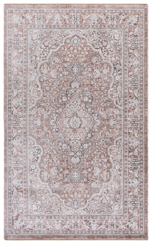 Safavieh Autumn Elegant Area Rug - Soft Polyester Pile, Transitional Style For Living Room Or Bedroom Decor Rust ,Ivory Brown Polyester Pile Autc505r-5