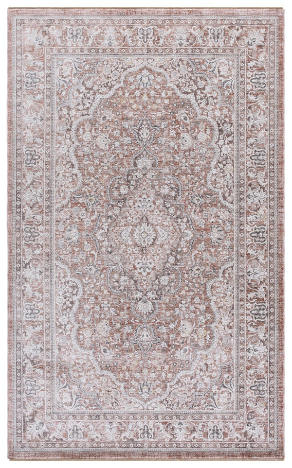 Safavieh Autumn Majestic Area Rug – Elegant Transitional Design For Sophisticated Living Spaces And Comfort Rust ,Ivory Brown Polyester Pile Autc505r-9
