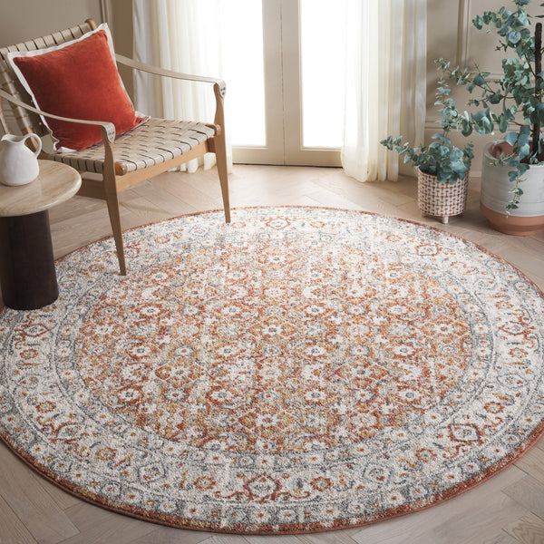 Safavieh Avalon Area Rug - Elegant Ivory And Light Blue Design With Softness, Durability, And Eco-friendly Quality Rust ,Grey Polyester Ava210p-7r