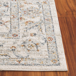 Safavieh Avalon Elegant Rectangle Area Rug With Timeless Floral Design In Ivory And Light Blue Hues Ivory ,Light Blue Polyester Ava220a-9