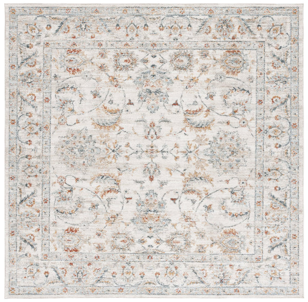 Safavieh Avalon Elegant Rectangle Area Rug With Timeless Floral Design In Ivory And Light Blue Hues Ivory ,Light Blue Polyester Ava220a-9