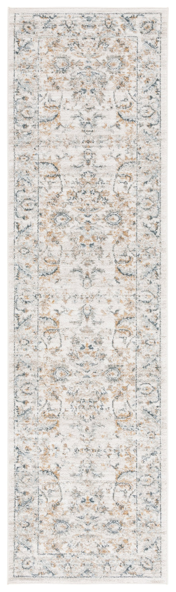 Safavieh Avalon Elegant Rectangle Area Rug With Timeless Floral Design In Ivory And Light Blue Hues Ivory ,Blue Gold Polyester Ava220b-5