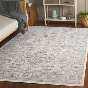 Safavieh Avalon Elegant Rectangle Area Rug With Timeless Floral Design In Ivory And Light Blue Hues Ivory ,Blue Gold Polyester Ava220b-5