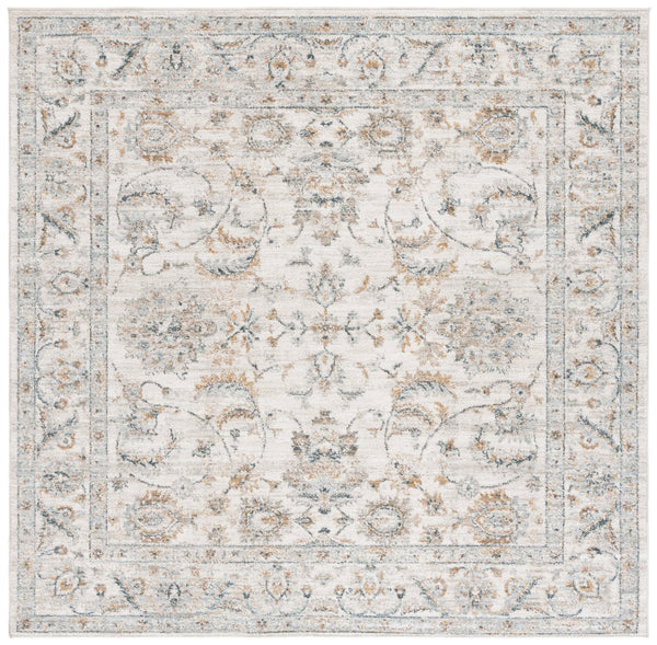 Safavieh Avalon Elegant Rectangle Area Rug With Timeless Floral Design In Ivory And Light Blue Hues Ivory ,Blue Gold Polyester Ava220b-5