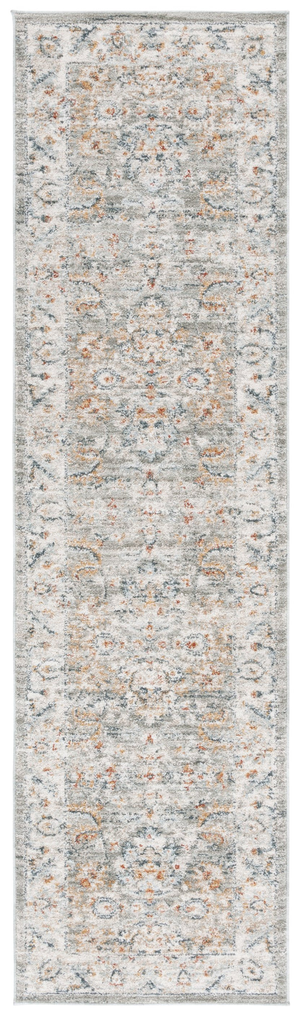 Safavieh Avalon Elegant Rectangle Area Rug With Timeless Floral Design In Ivory And Light Blue Hues Grey ,Light Blue Polyester Ava220f-5