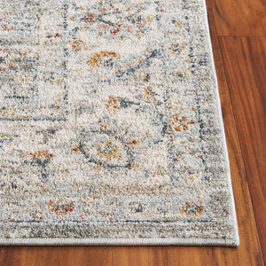 Safavieh Avalon Elegant Rectangle Area Rug With Timeless Floral Design In Ivory And Light Blue Hues Grey ,Light Blue Polyester Ava220f-5
