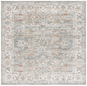 Safavieh Avalon Elegant Rectangle Area Rug With Timeless Floral Design In Ivory And Light Blue Hues Grey ,Light Blue Polyester Ava220f-5