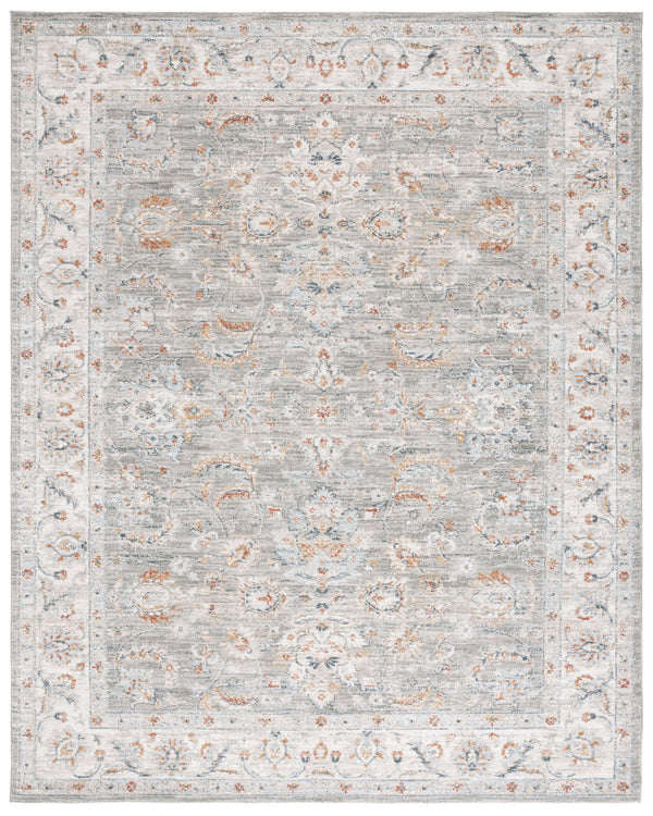Safavieh Avalon Elegant Rectangle Area Rug With Timeless Floral Design In Ivory And Light Blue Hues Grey ,Light Blue Polyester Ava220f-5