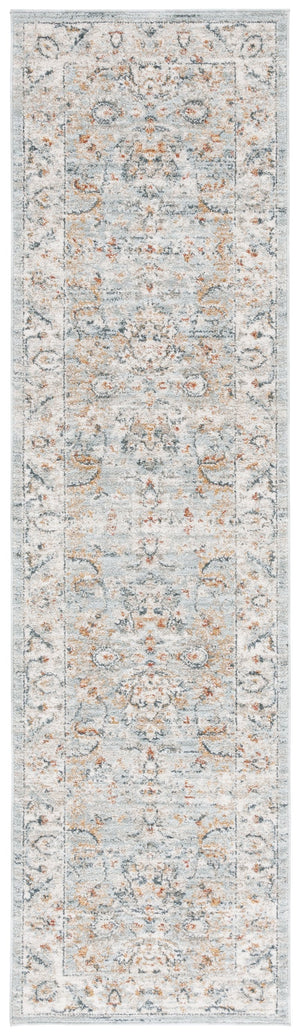 Safavieh Avalon Elegant Rectangle Area Rug With Timeless Floral Design In Ivory And Light Blue Hues Light Blue ,Ivory Polyester Ava220k-8