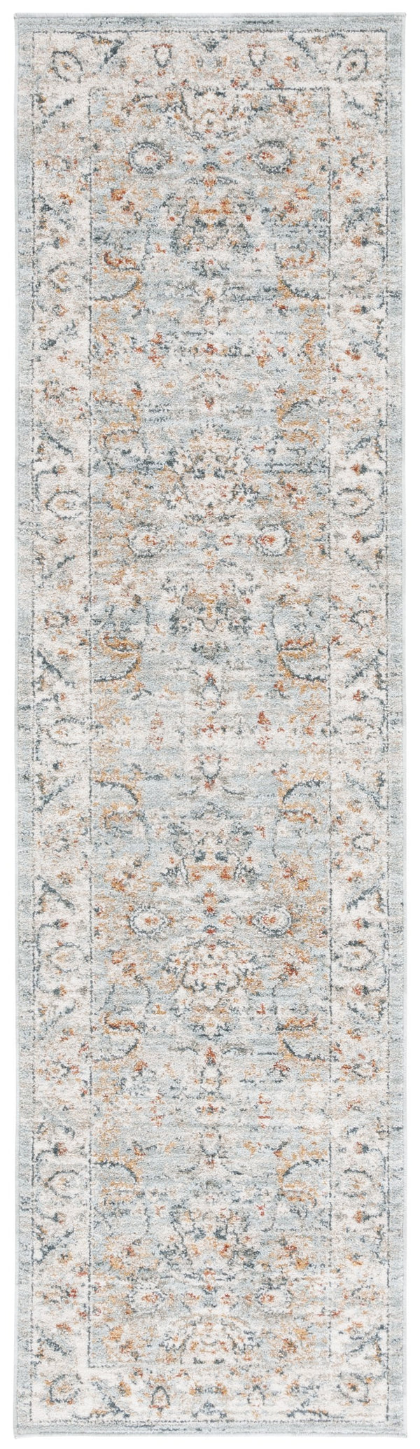 Safavieh Avalon Elegant Rectangle Area Rug With Timeless Floral Design In Ivory And Light Blue Hues Light Blue ,Ivory Polyester Ava220k-8