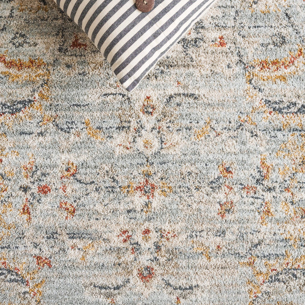 Safavieh Avalon Elegant Rectangle Area Rug With Timeless Floral Design In Ivory And Light Blue Hues Light Blue ,Ivory Polyester Ava220k-8