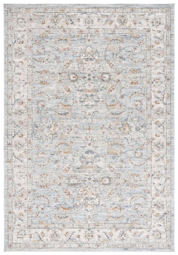 Safavieh Avalon Elegant Rectangle Area Rug With Timeless Floral Design In Ivory And Light Blue Hues Light Blue ,Ivory Polyester Ava220k-8