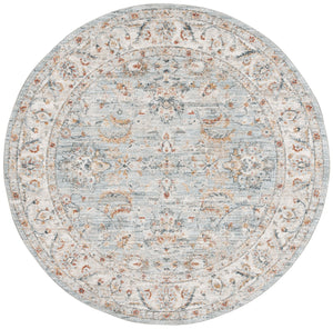 Safavieh Avalon Elegant Rectangle Area Rug With Timeless Floral Design In Ivory And Light Blue Hues Light Blue ,Ivory Polyester Ava220k-8