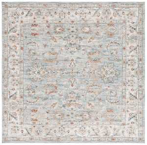 Safavieh Avalon Elegant Rectangle Area Rug With Timeless Floral Design In Ivory And Light Blue Hues Light Blue ,Ivory Polyester Ava220k-8