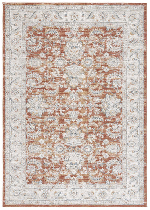Safavieh Avalon Elegant Rectangle Area Rug With Timeless Floral Design In Ivory And Light Blue Hues Rust ,Ivory Polyester Ava220p-7sq